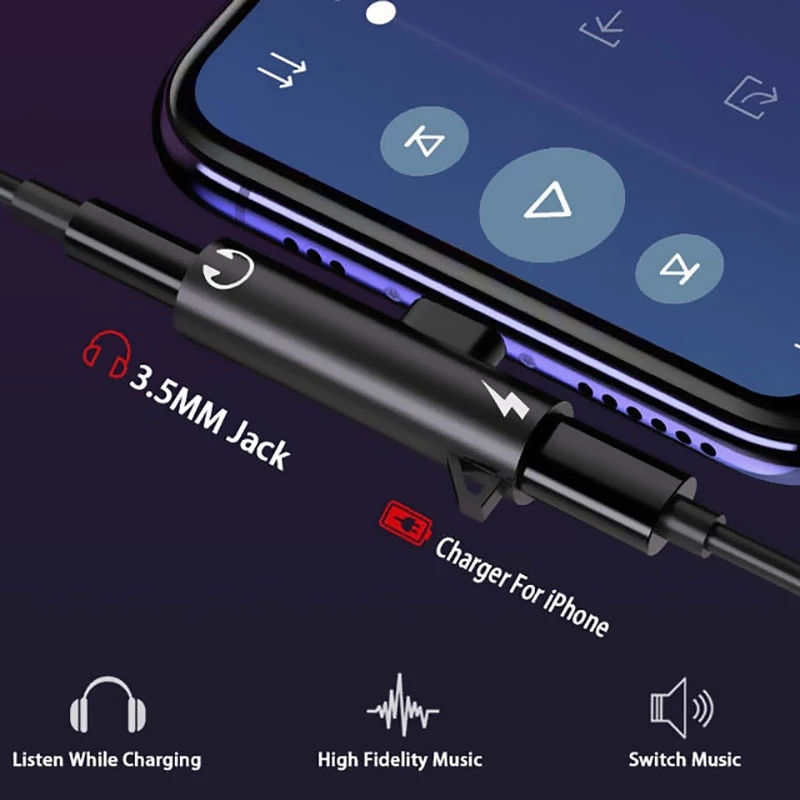 Divisor adaptador 2 en 1 para  - Wired Earphone Lightning reseña y precio